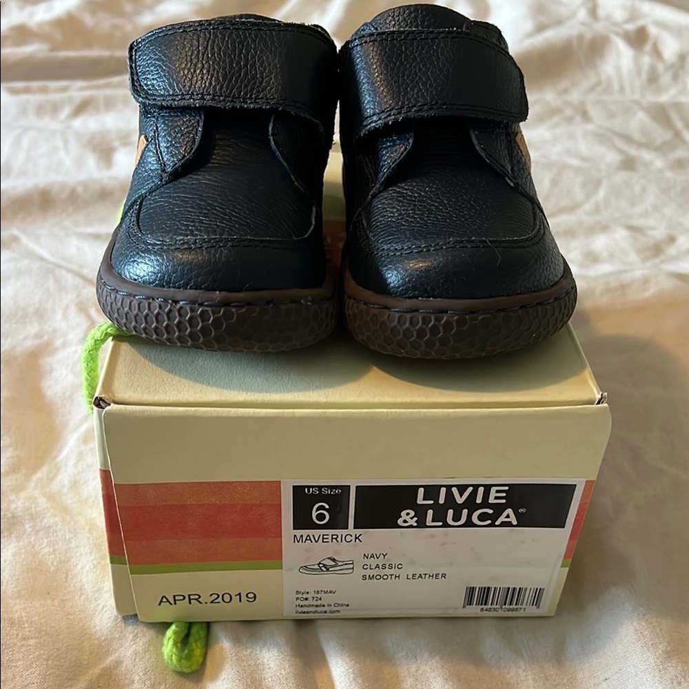 Livie & Luca Kids Navy Leather Shoes